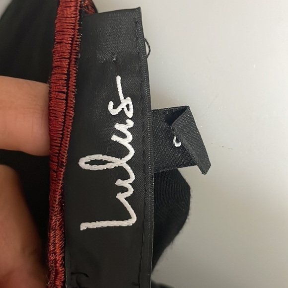 Lulu’s black embroidered halter dress size S - Picture 9 of 12